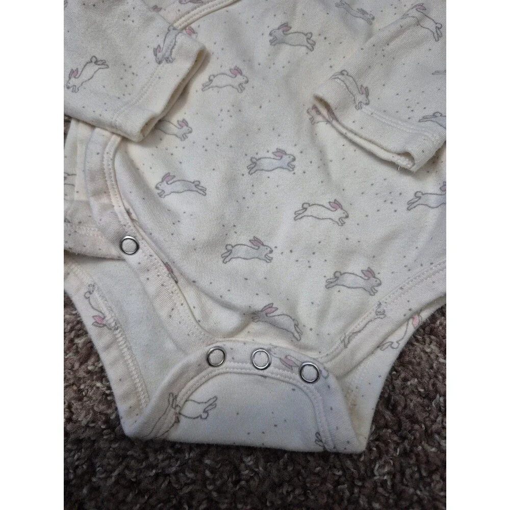 Pehr organic bunny kimono Easter  bodysuit size 0-3 months
